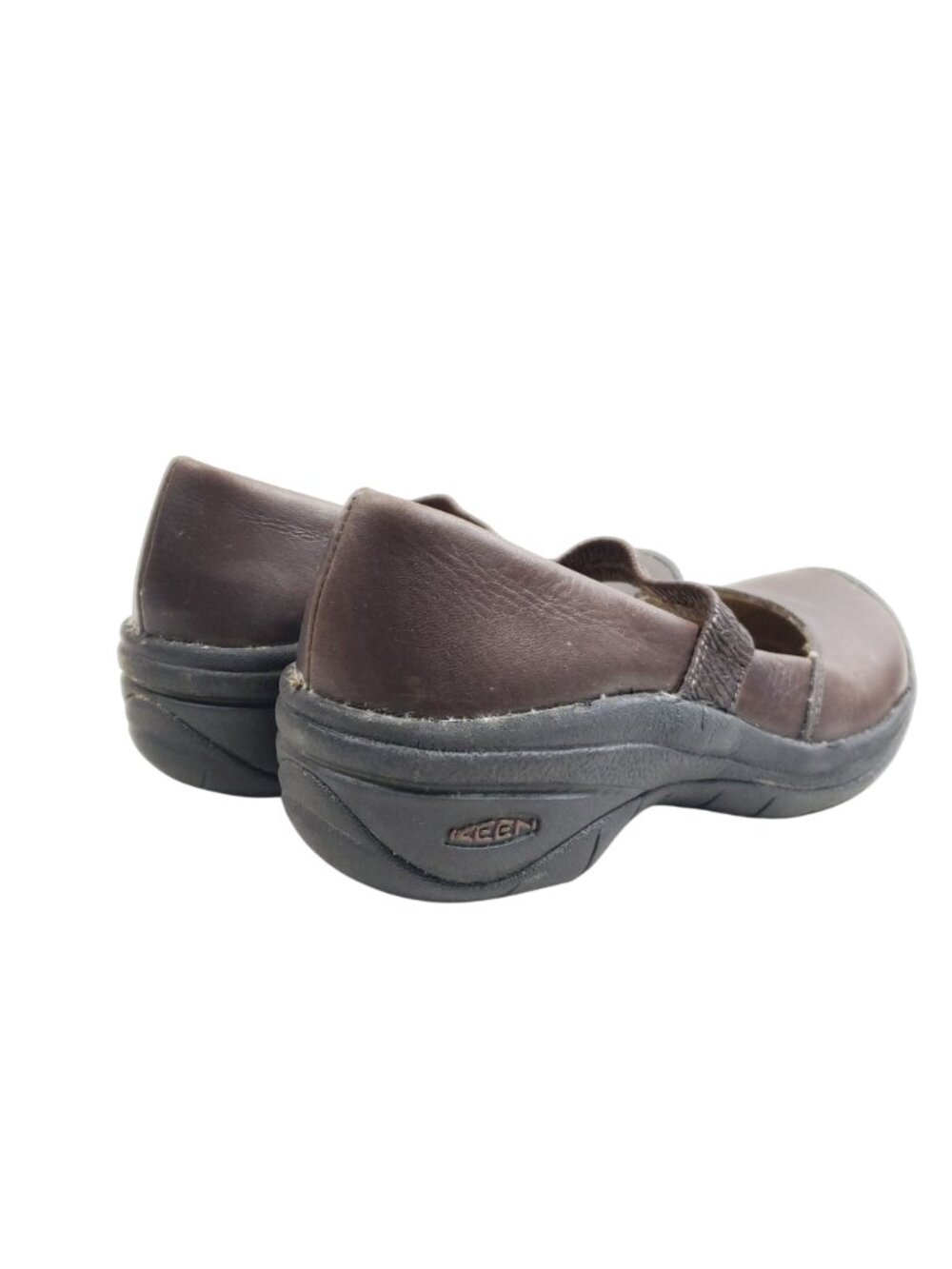 Keen Womens Size 7.5 Sienna Brown Leather Mary Jane Slip-On Shoes - Picture 3 of 9